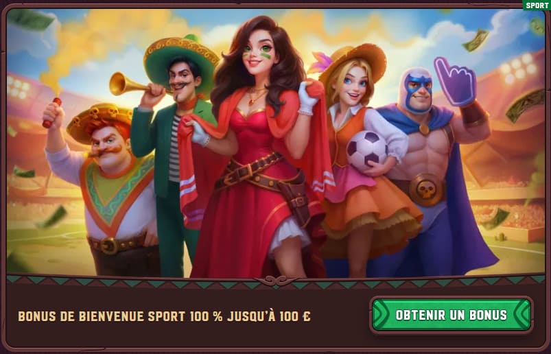 Bonus bienvenue sport 5Gringos Casino
