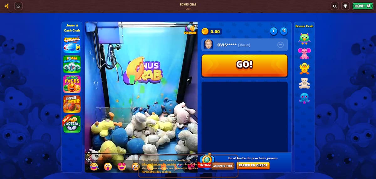 Bonus crab 5Gringos Casino