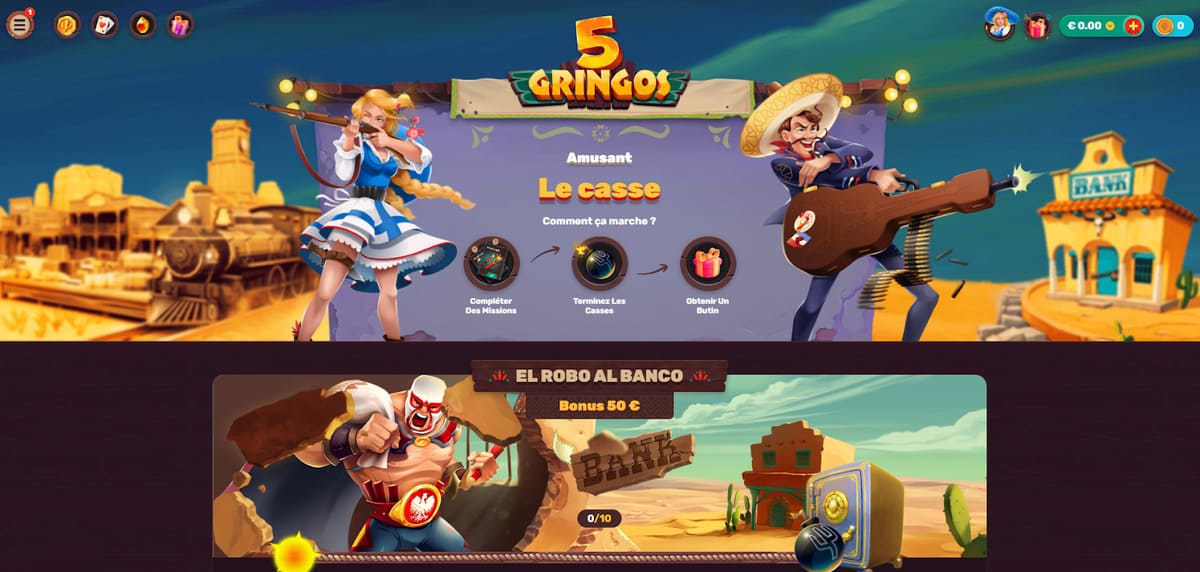 Braquages 5Gringos Casino