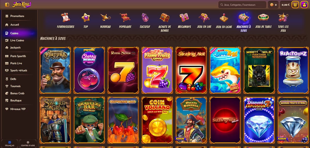 Machines à sous AbuKing Casino