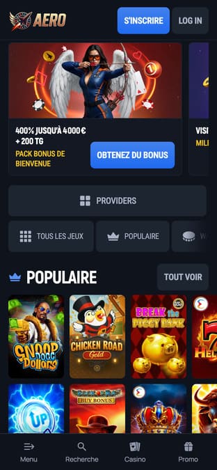 Aerobet Casino Application