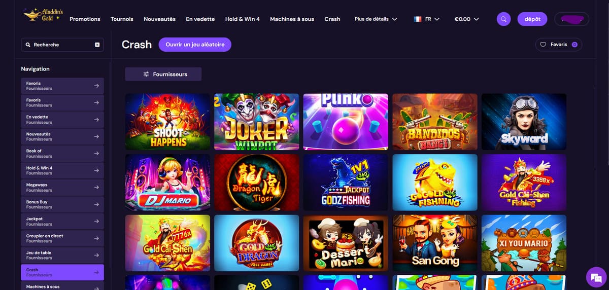 Crash Aladdins's Gold Casino