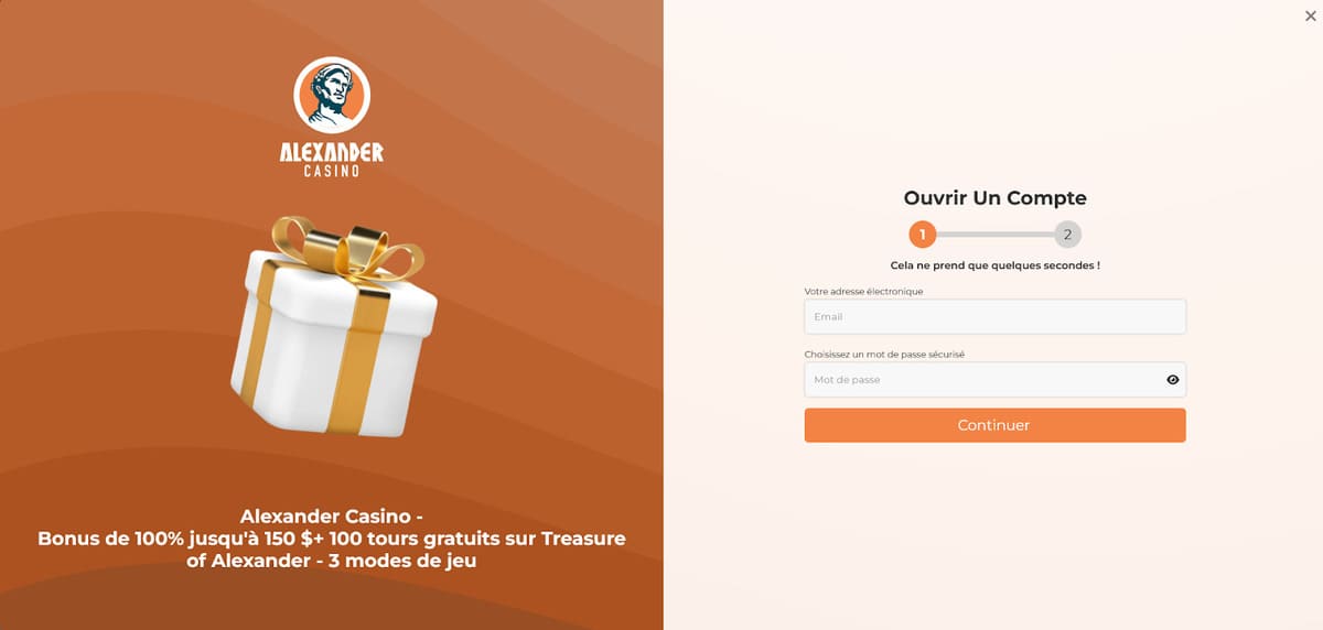 Inscription Alexander Casino