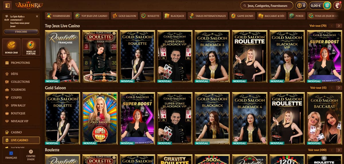 Live AmunRa Casino