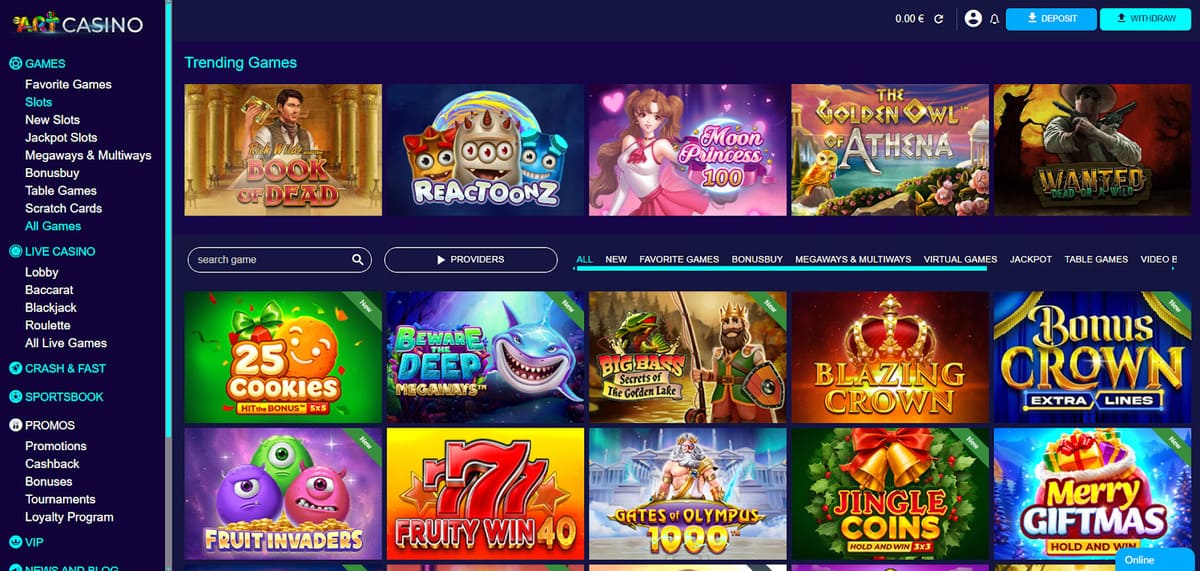 Machines à sous Art casino