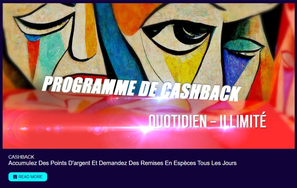 Programme cashback Art casino
