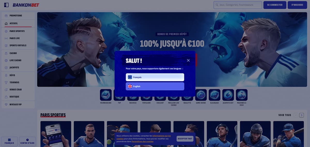 inscription Bankonbet Casino