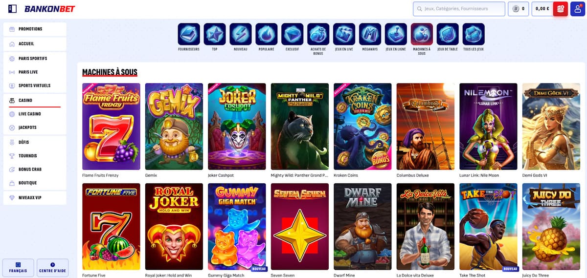 machine à sous Bankonbet Casino