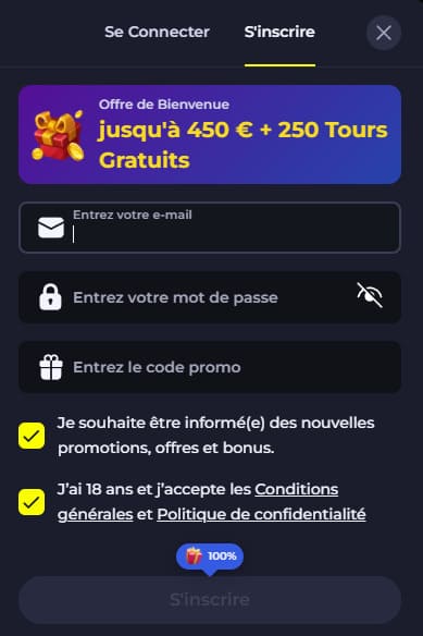 Inscription casino BDMbet