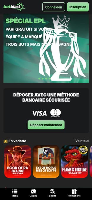 Betblast casino application