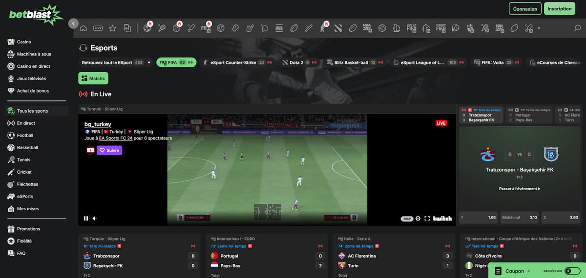 E-sport Betblast Casino