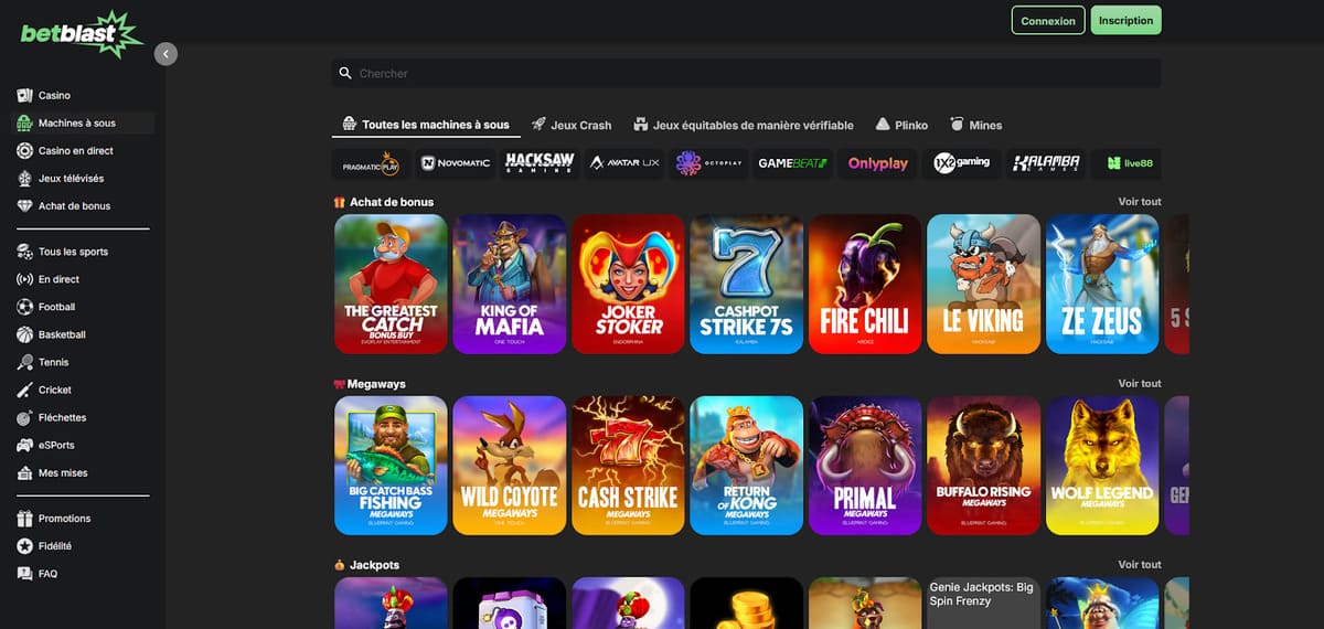 Machines à sous Betblast Casino