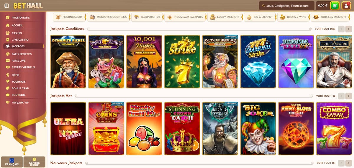 Jackpots BetHall Casino