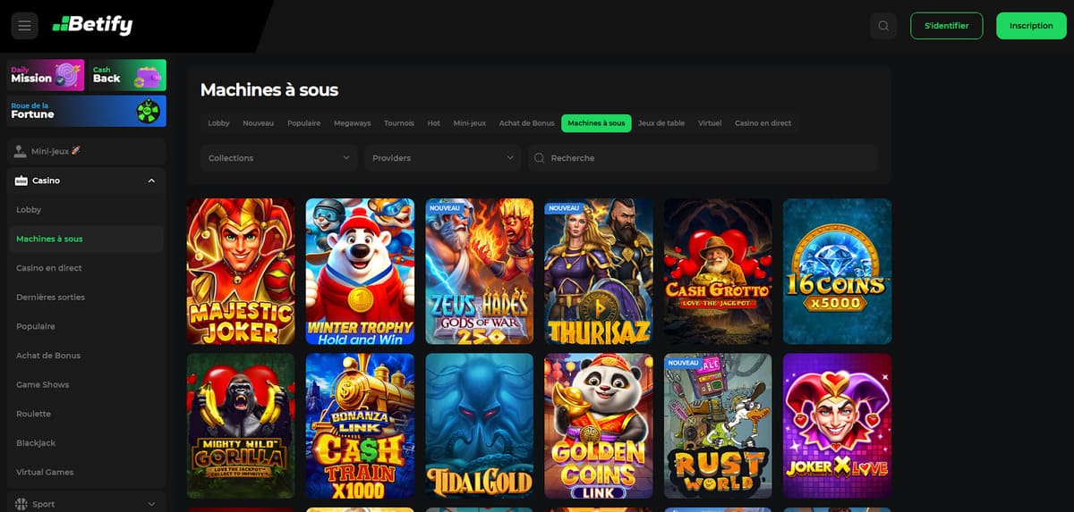 Bets sportifs Betify Casino