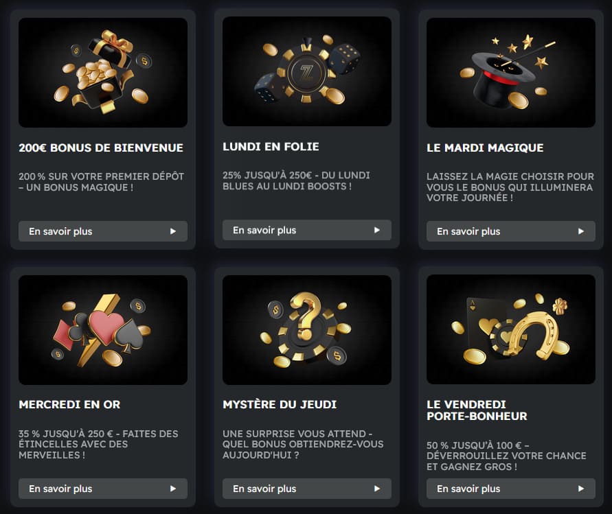 Bonus hebdo Betzino Casino