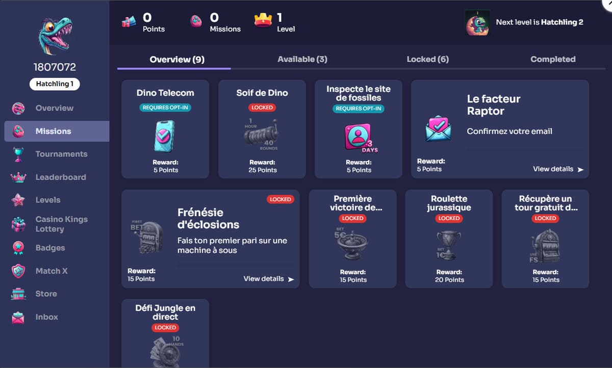 Missions Binobet Casino