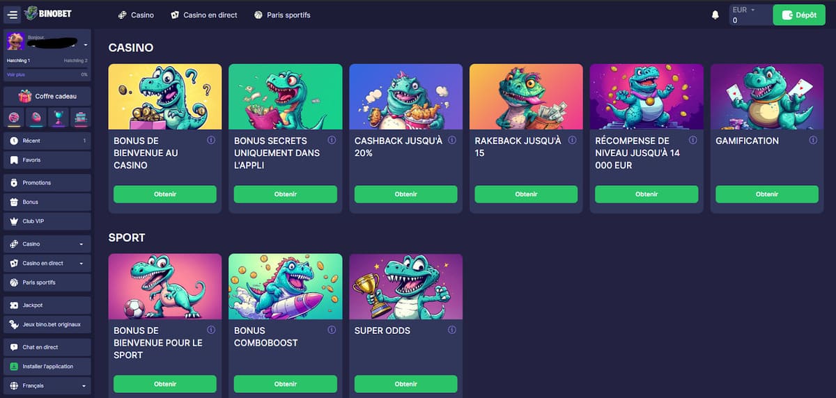 Promotions Binobet Casino