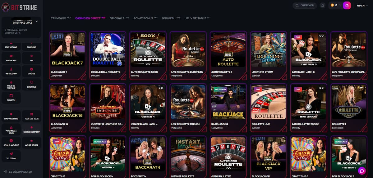 Casino live Bitstrike Casino