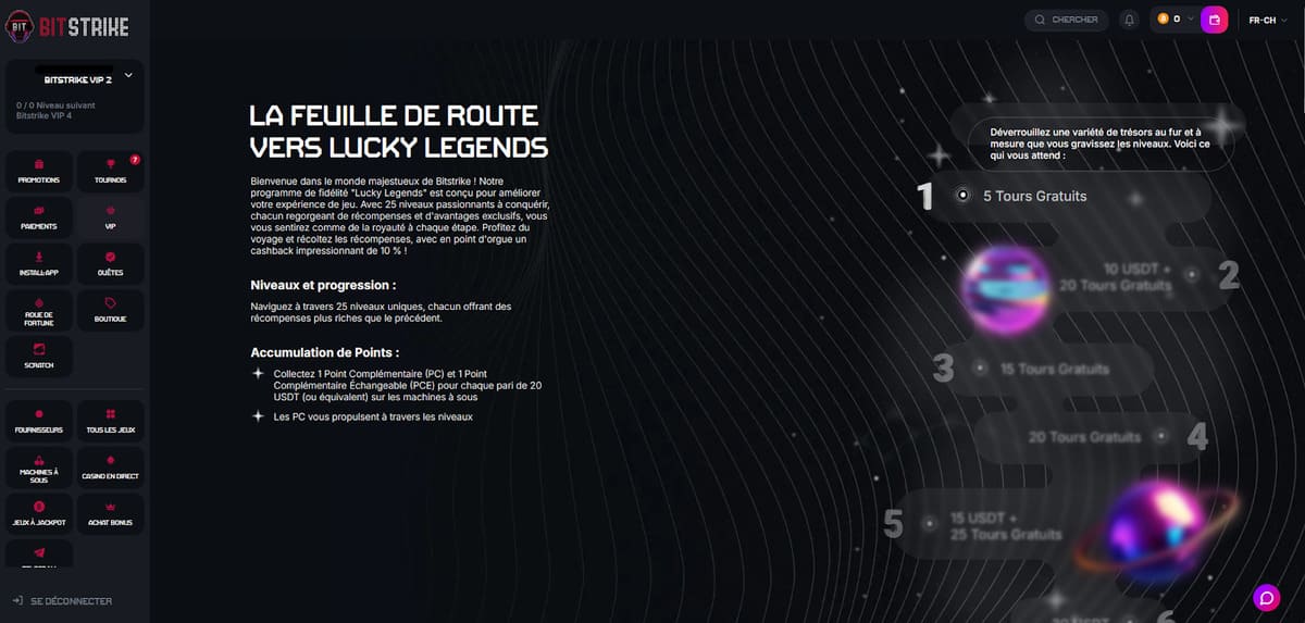 Lucky Legends Bitstrike Casino