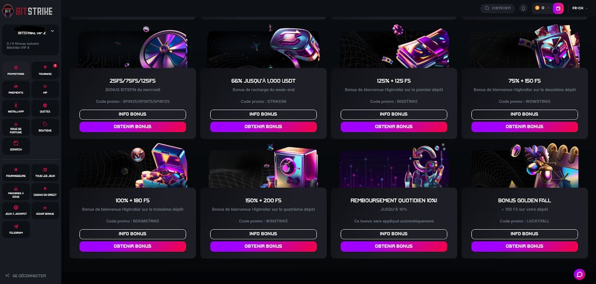 Promotions Bitstrike Casino