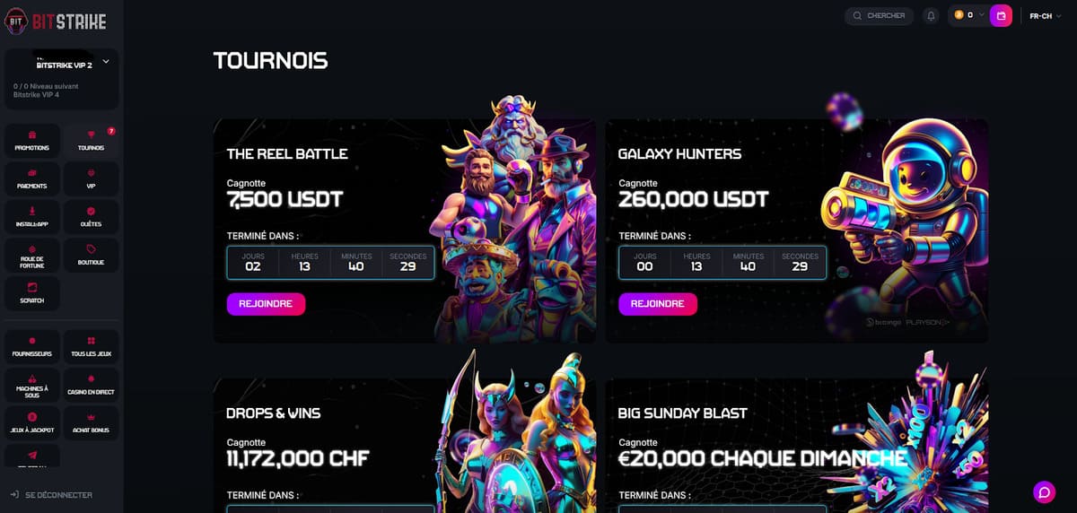 Tournois Bitstrike Casino