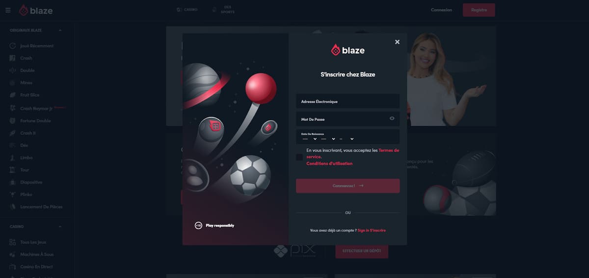 inscription Blaze Casino