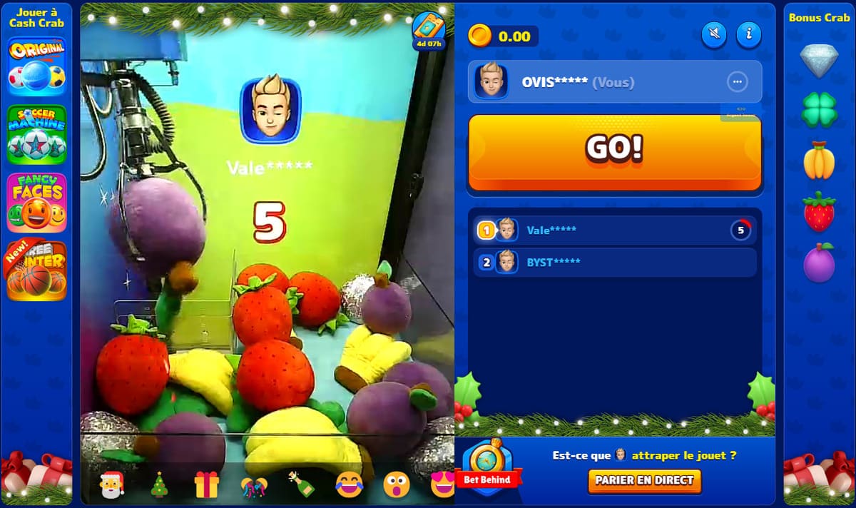 Bonus crab Boomerang casino