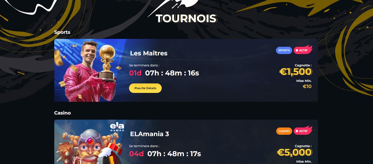 Tournois casino Boomerang