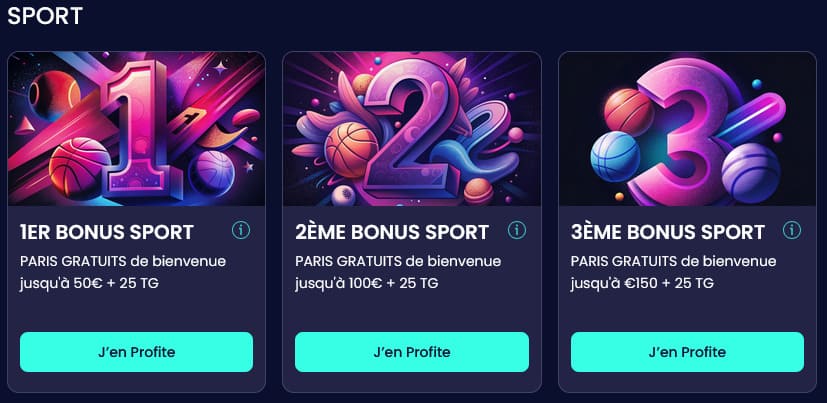 3 bonus sport Boomsbet Casino