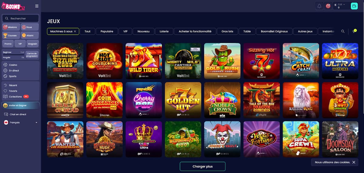 Machines à sous Boomsbet Casino