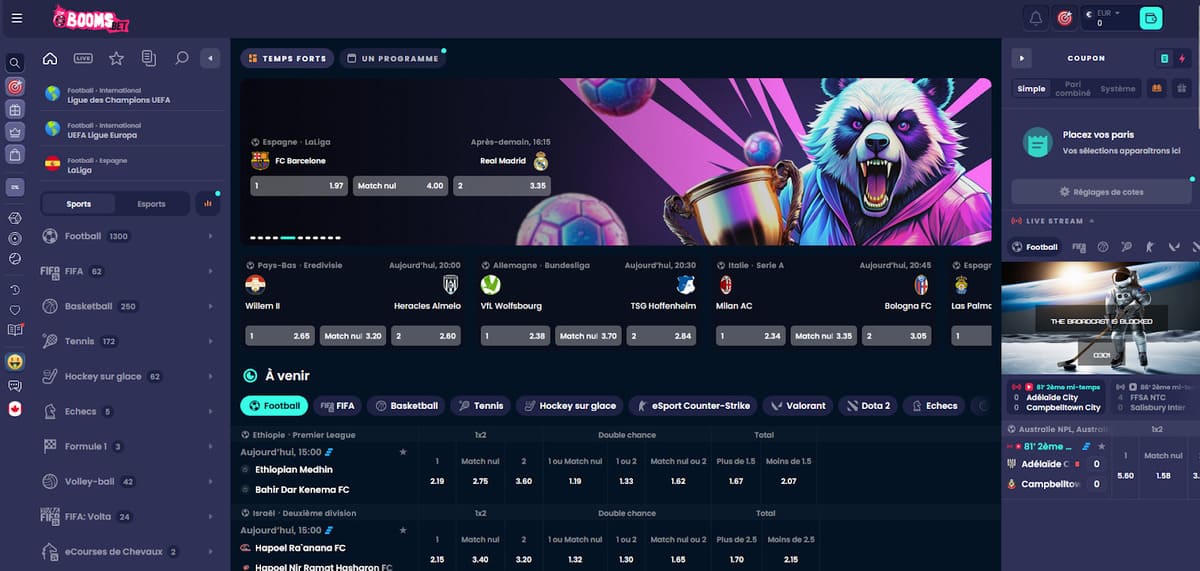 Paris sportifs Boomsbet Casino