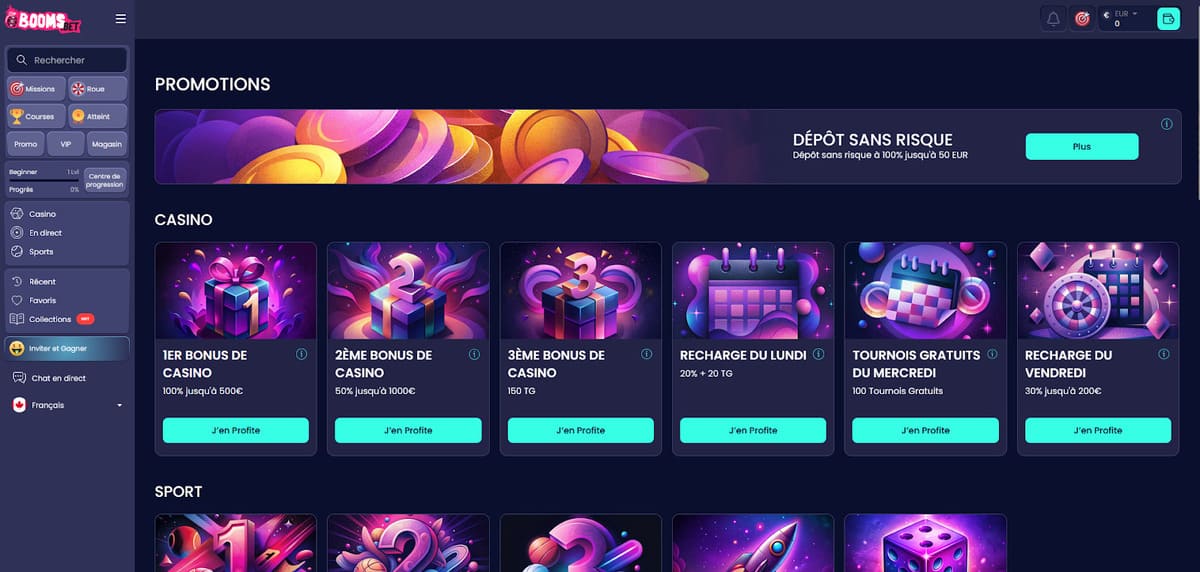 Promotions Boomsbet Casino