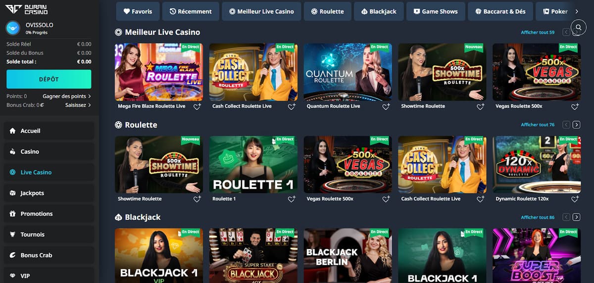 live casino Buran Casino