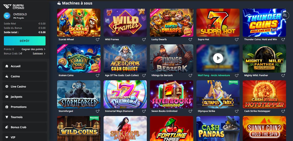 machines à sous Buran Casino