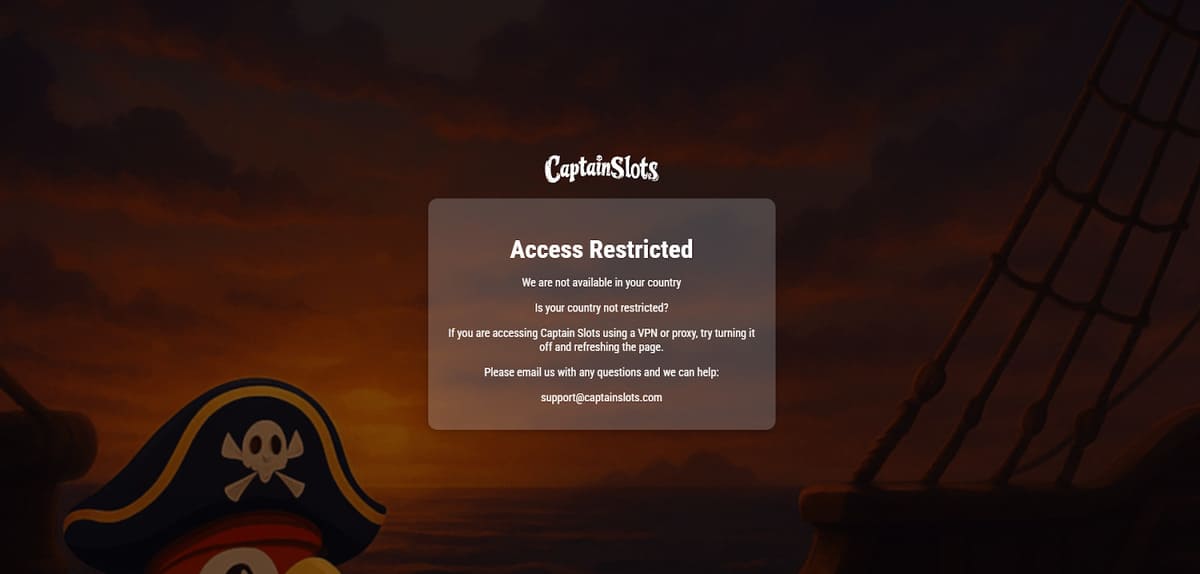 Créer un compte Captain Slots Casino