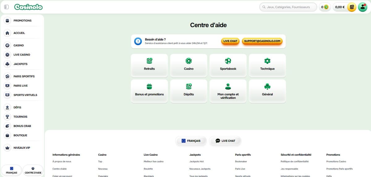 Centre d'aide Casinolo