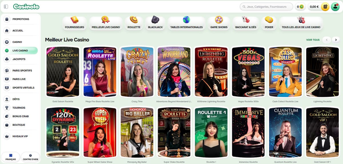 Live Casino Casinolo