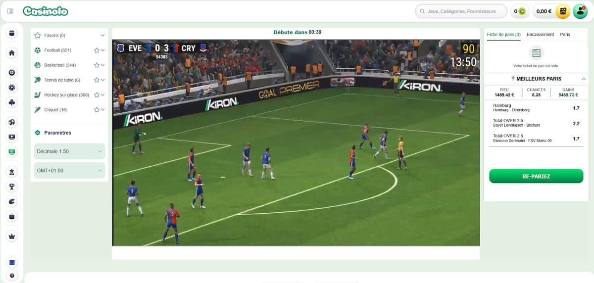 Sports virtuels Casinolo