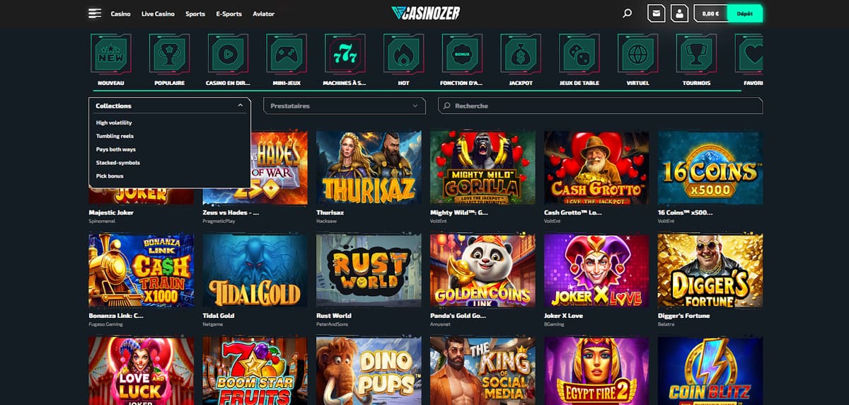 Machines à sous Casinozer Casino