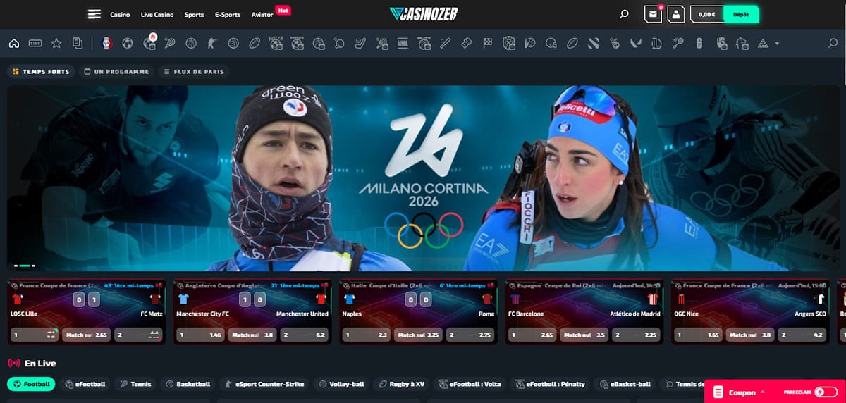 Paris sportifs Casinozer Casino