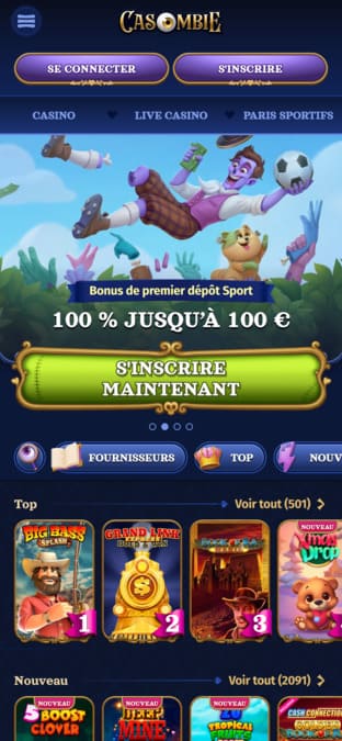 Casombie Casino application