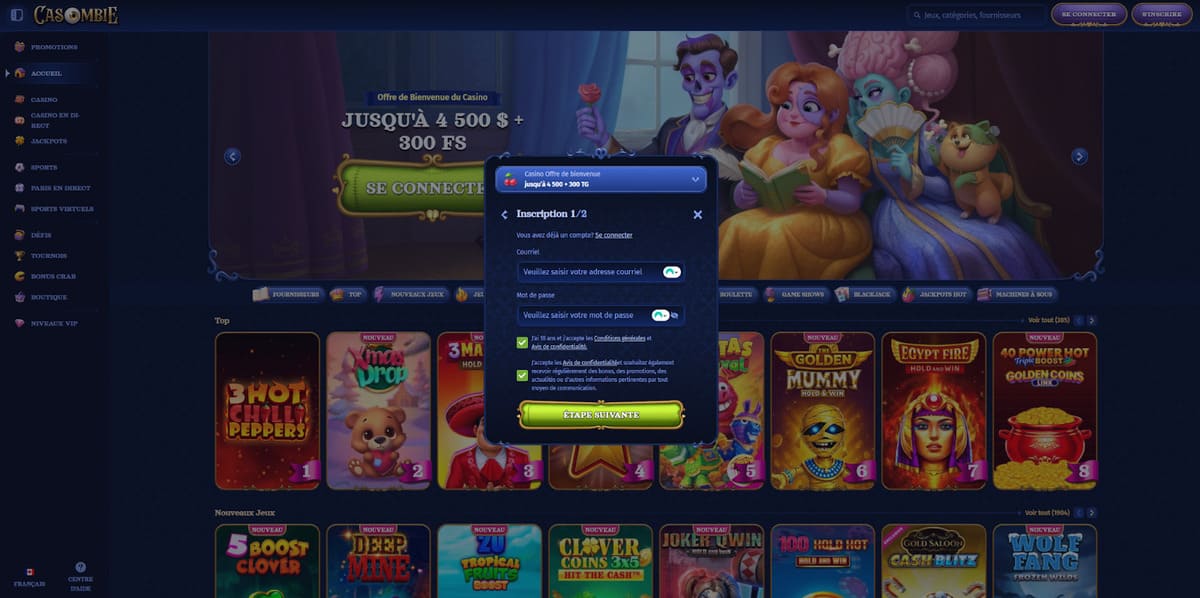 Machines à sous Casombie Casino