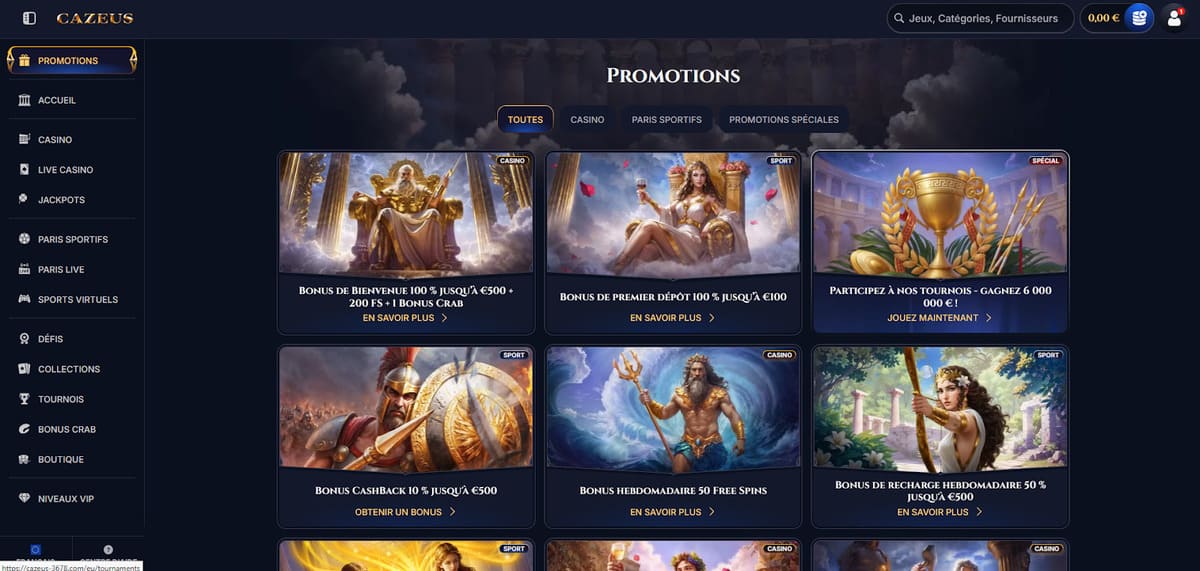 Autres promotions Cazeus