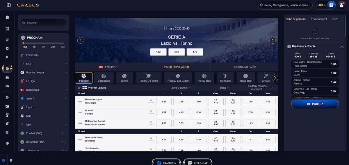 Paris sportifs Cazeus