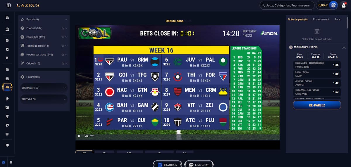 Sports virtuels Cazeus