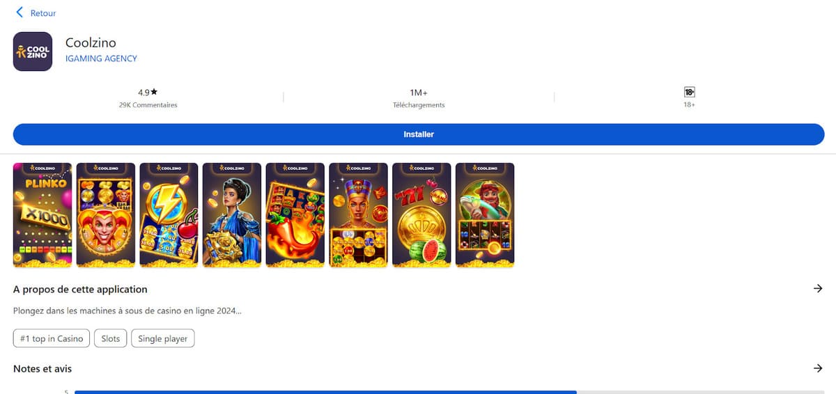 Application Coolzino Casino