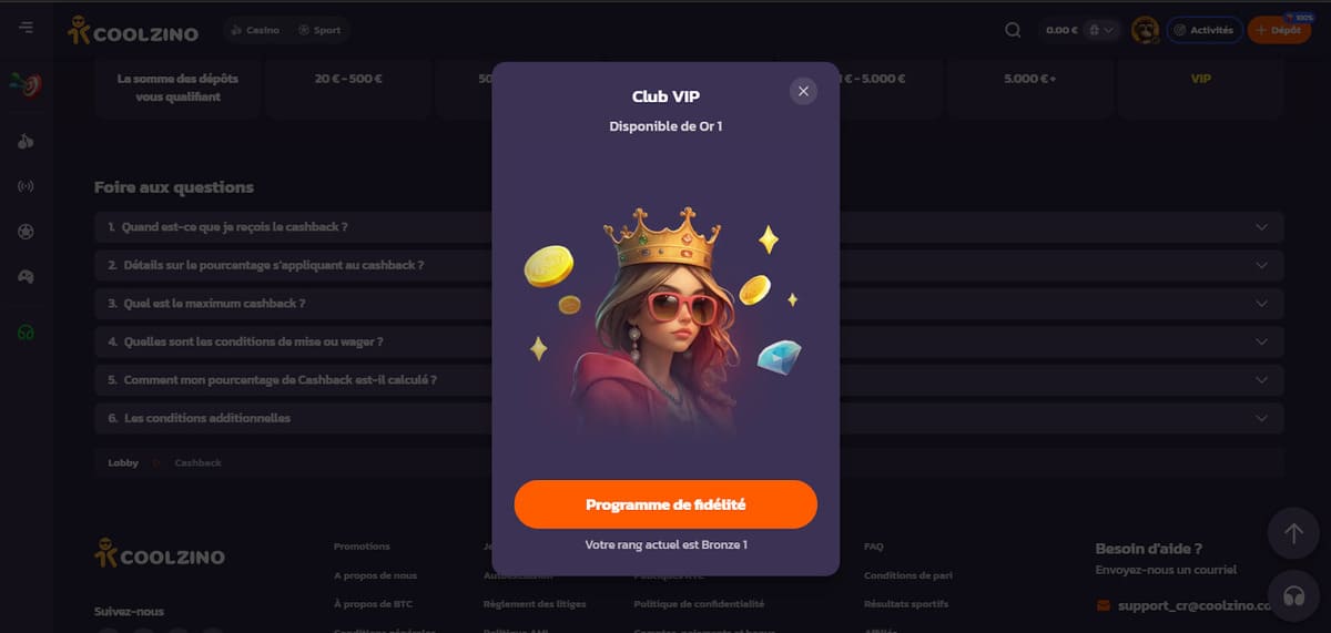 Club VIP Coolzino Casino