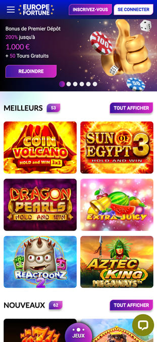 Europe Fortune Casino application