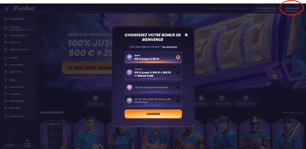 Inscription Funbet Casino