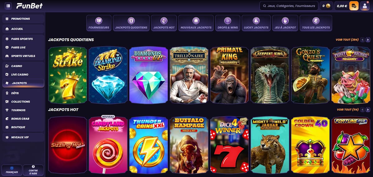 Jackpots Funbet Casino
